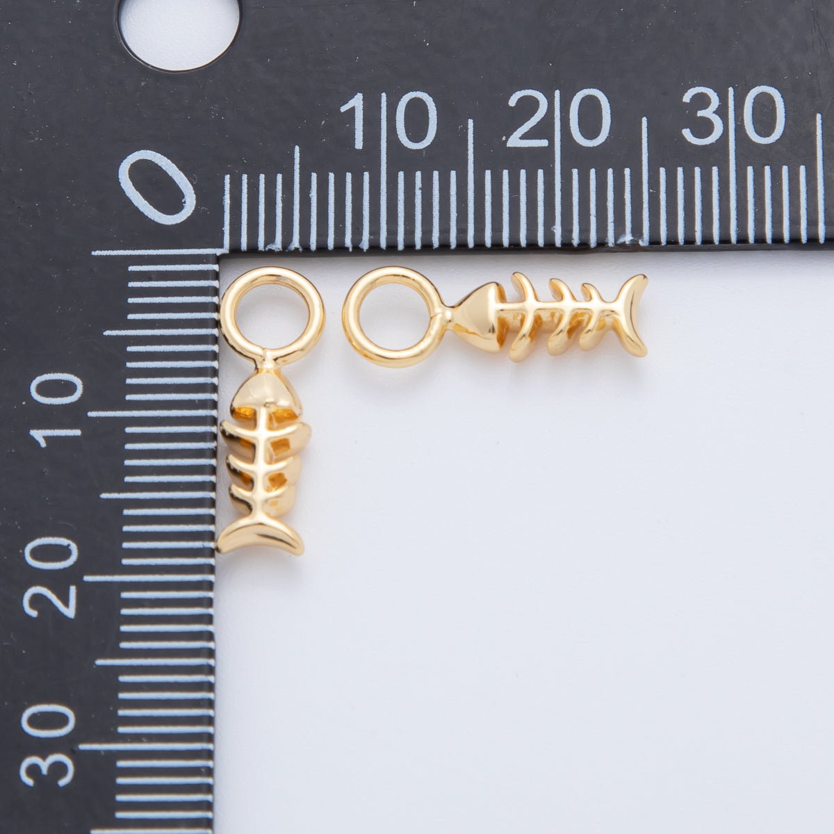 18K Gold Filled Fish Bone Add - On Drop Earring Charm | AF746 - DLUXCA