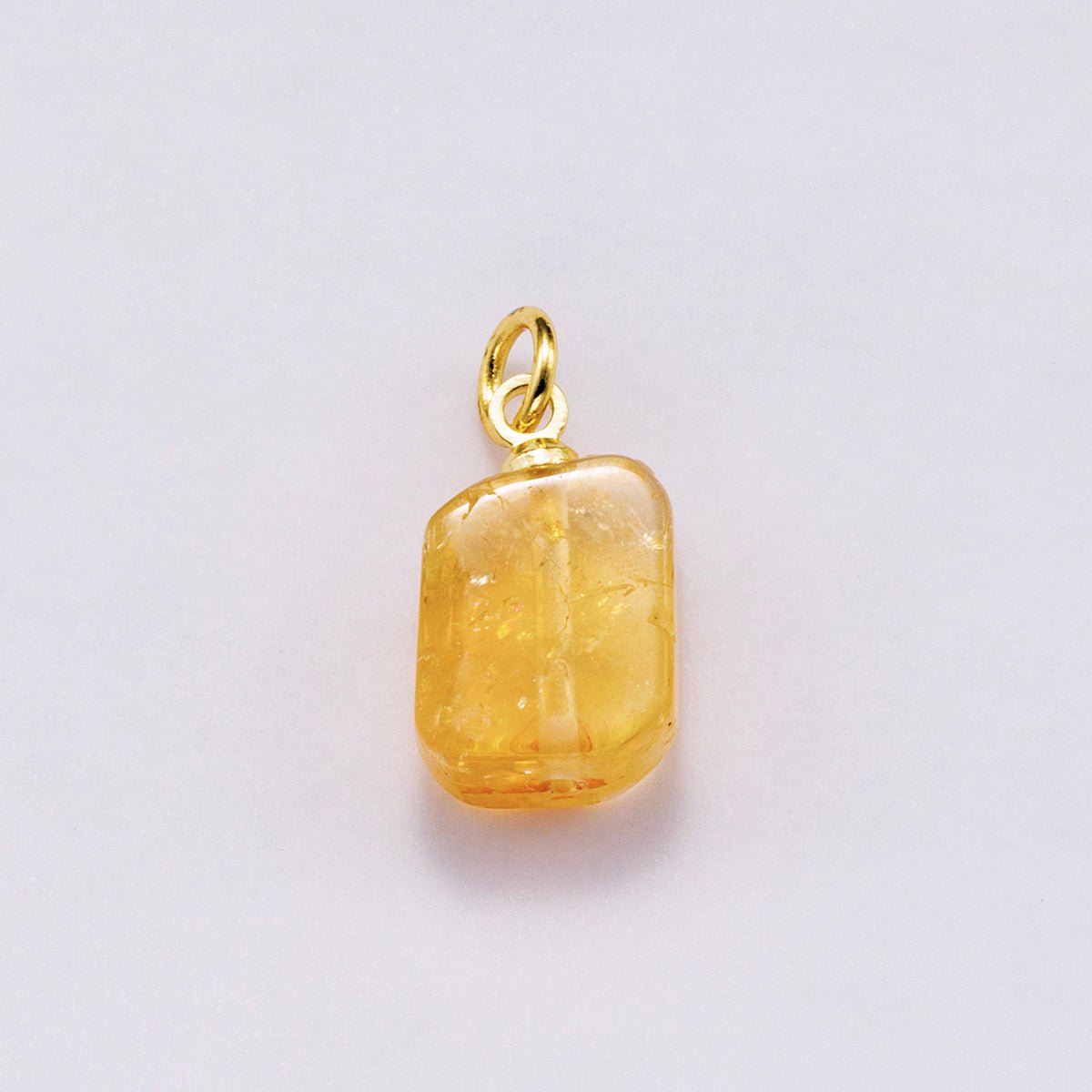 18K Gold Filled Gemstone Rectangular Chip Mini Charm | AF412 - AF418 - DLUXCA