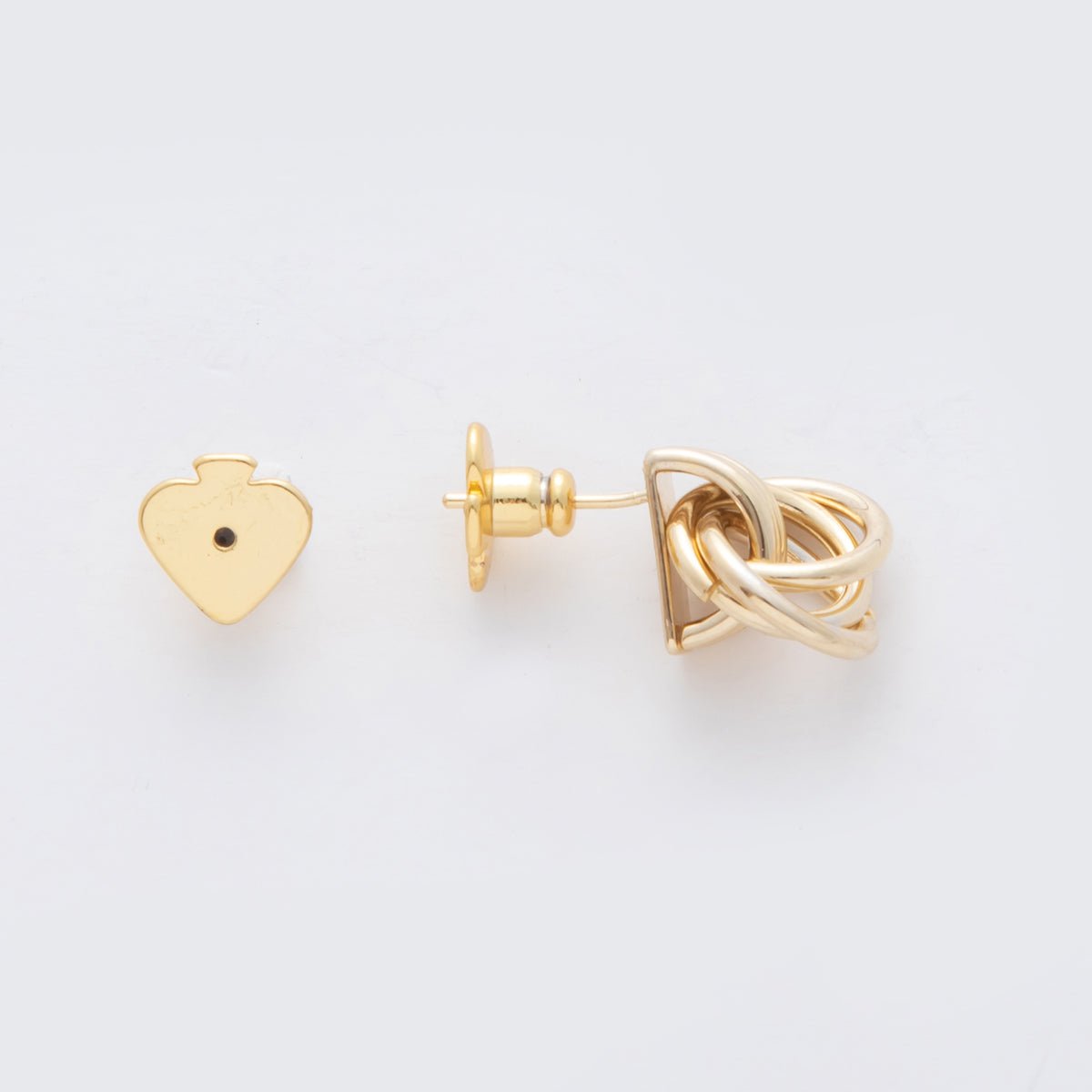 18K Gold Filled Geometric Multiple Knot Stud Earrings Findings | Z1202 - DLUXCA