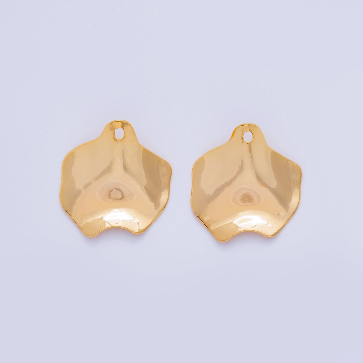 18K Gold Filled Hammered Abstract Thin Charm Finding | Z1178 - DLUXCA