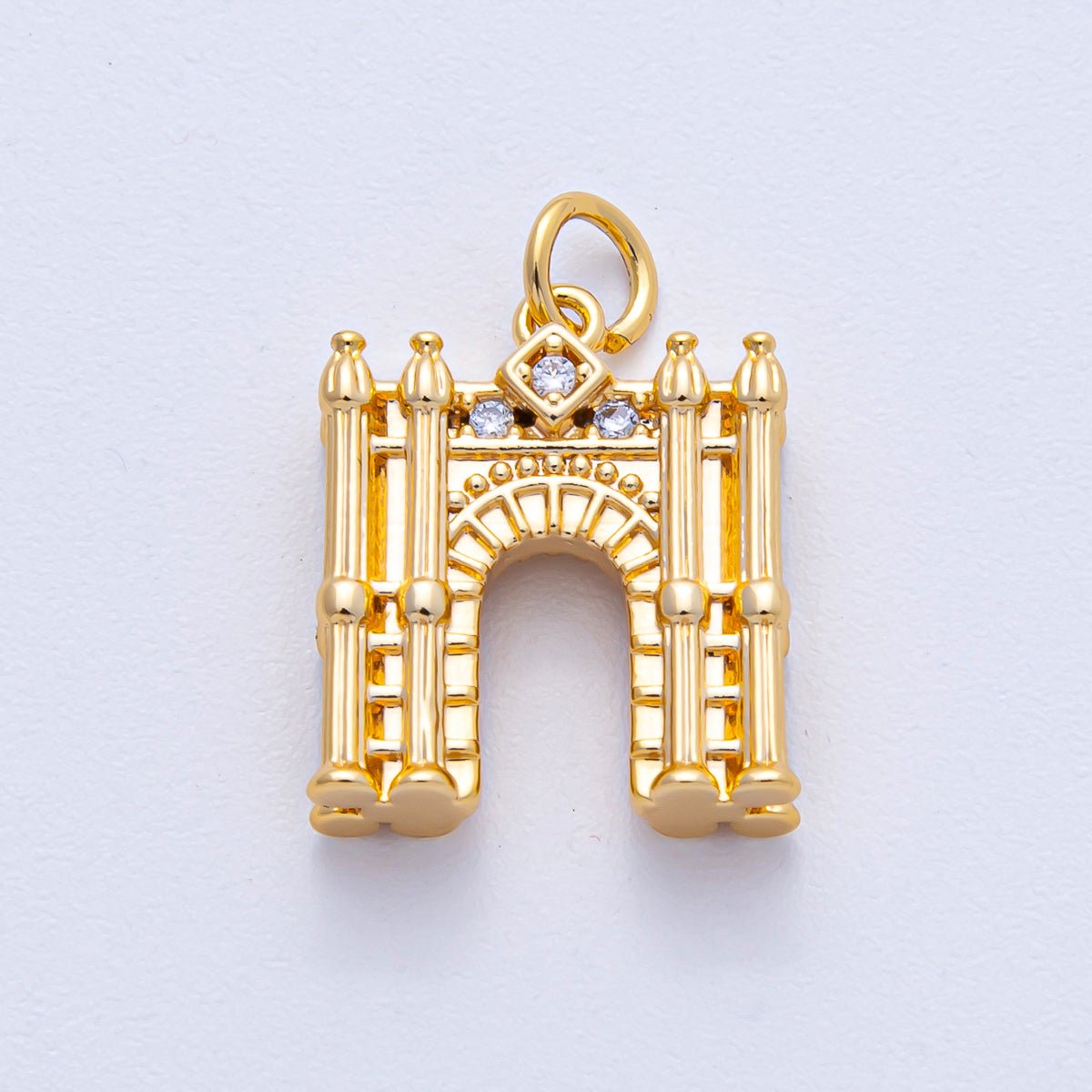 18k Gold Filled Mini England French Monument Castle Travel Inspired AK007 - DLUXCA