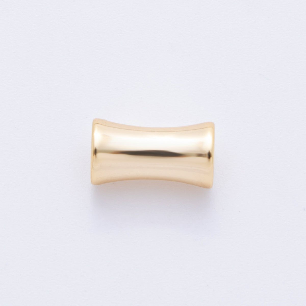 18K Gold Filled Minimalist Edged Curved Tube Bead | AF - A1051 - DLUXCA