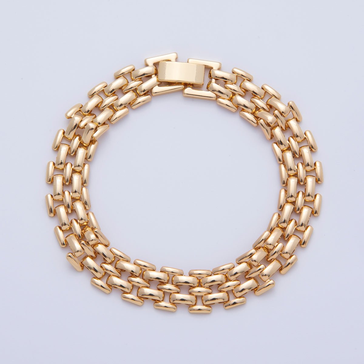 18K Gold Filled Minimalist Panther Chain Bracelet | WA - 3947 - DLUXCA