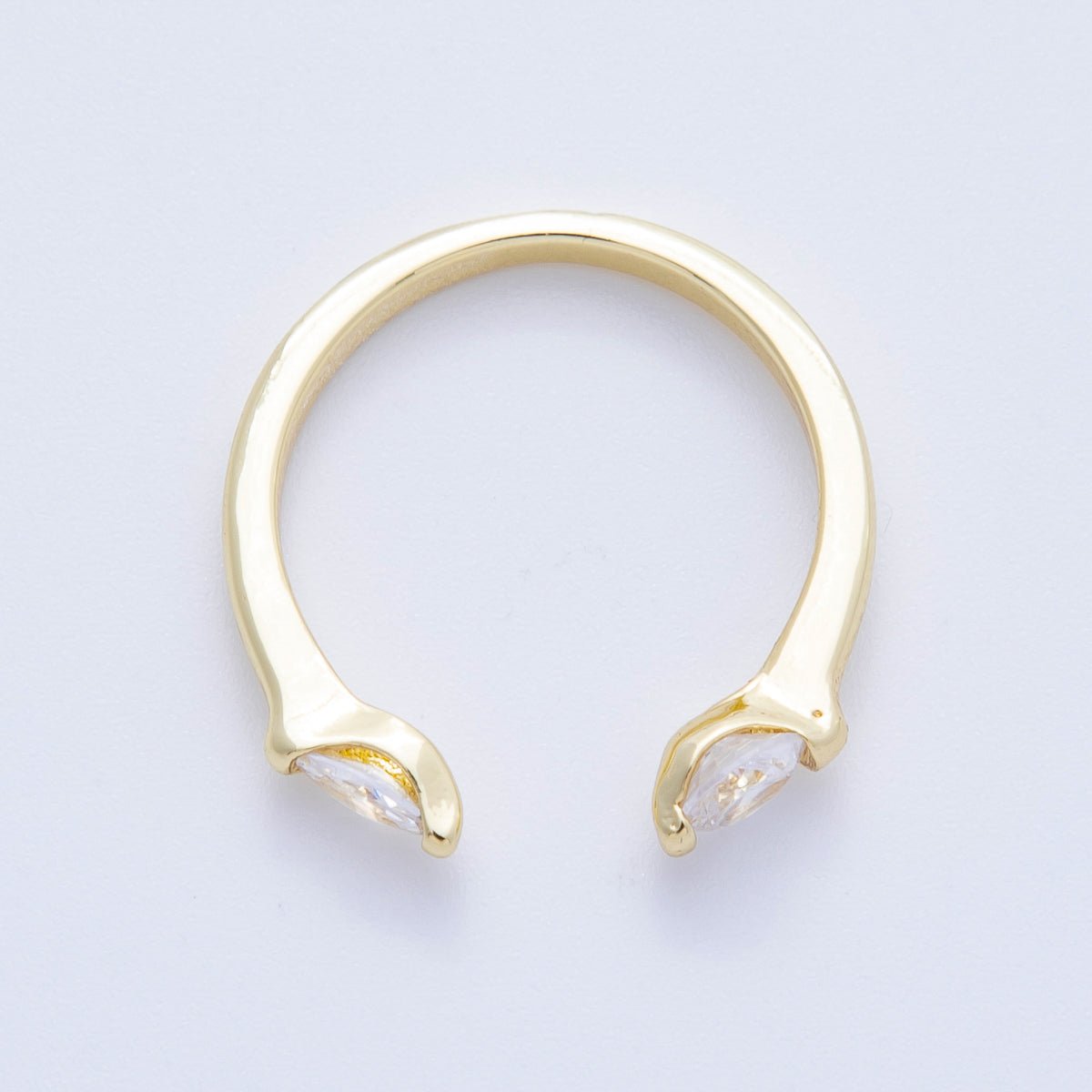 18K Gold Filled Mix Shape CZ Adjustable Band Ring | Rings - 00039 - DLUXCA