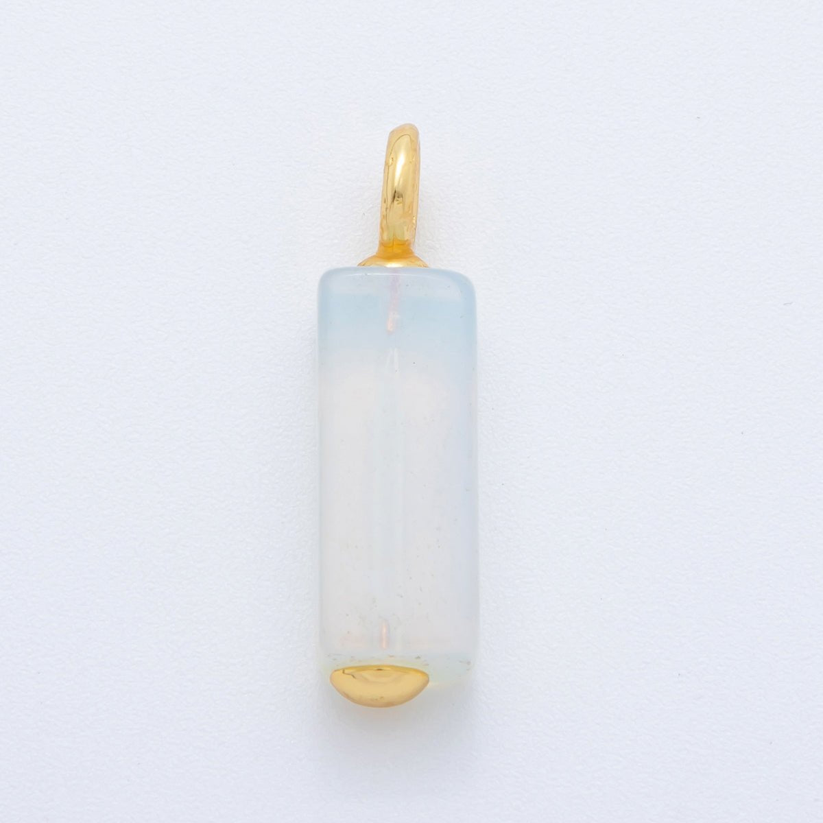 18K Gold Filled Natural Gemstone Rectangle Charm | AF787 - AF790 - DLUXCA
