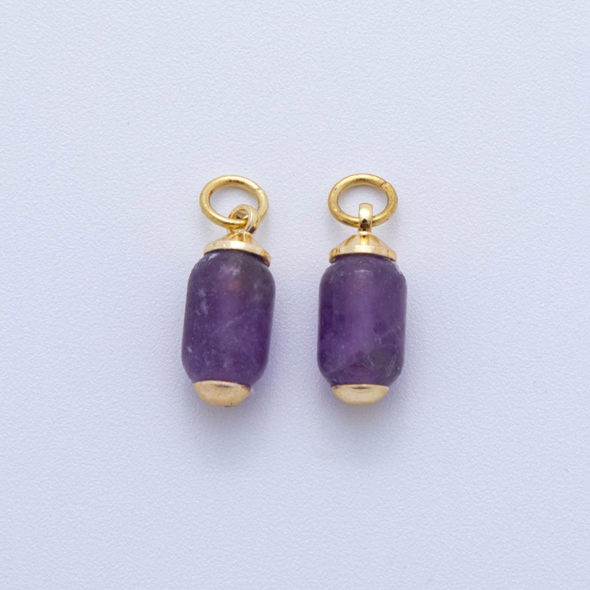 18K Gold Filled Oblong Gemstone Mini Charm | AF394 - AF402 - DLUXCA