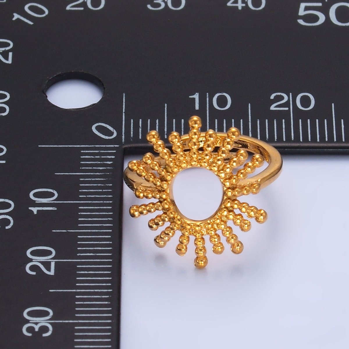 18K Gold Filled Open Celestial Bubble Ring | Rings-00273 - DLUXCA