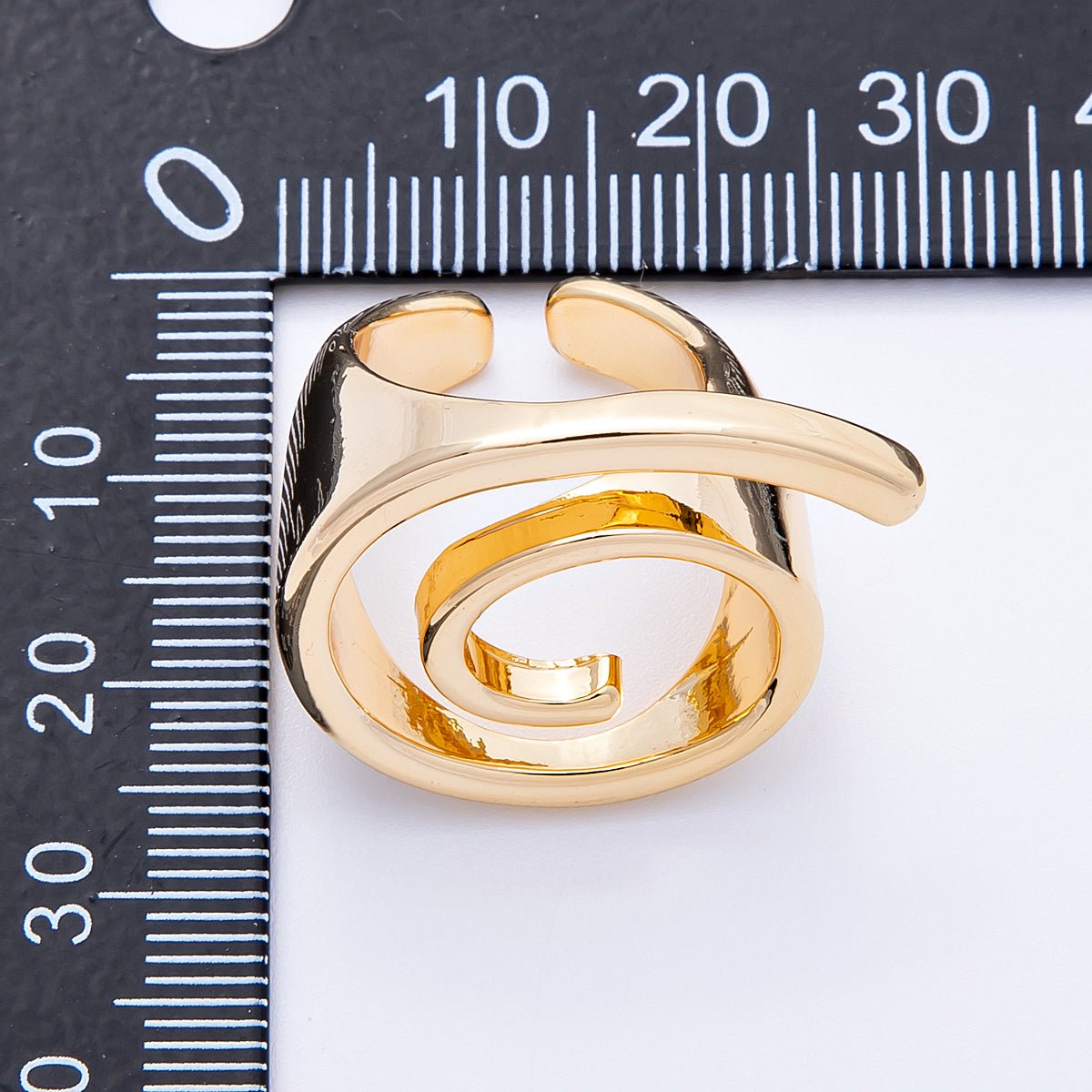 18K Gold Filled Open Circular Geometric Ring | Rings - 00055 - DLUXCA