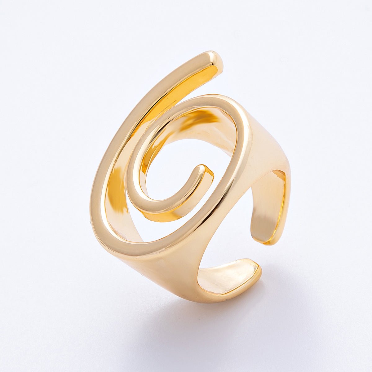 18K Gold Filled Open Circular Geometric Ring | Rings - 00055 - DLUXCA