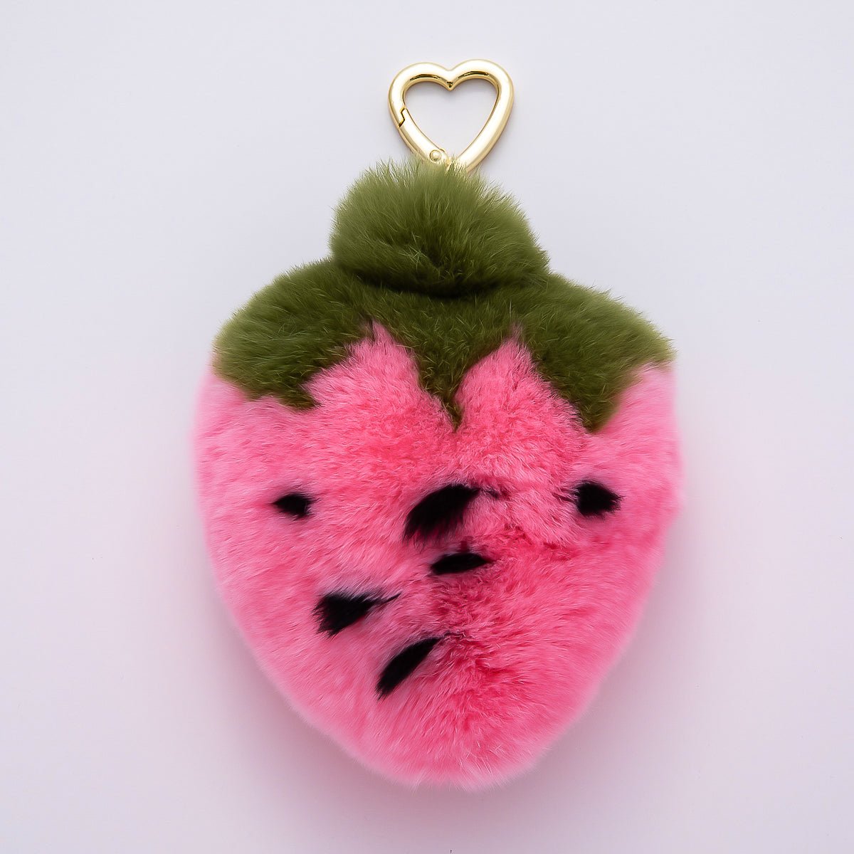18K Gold Filled Pink, Red Sweet Strawberry Fruit Push Gate Keychain | WB - 00328 WB - 00329 - DLUXCA