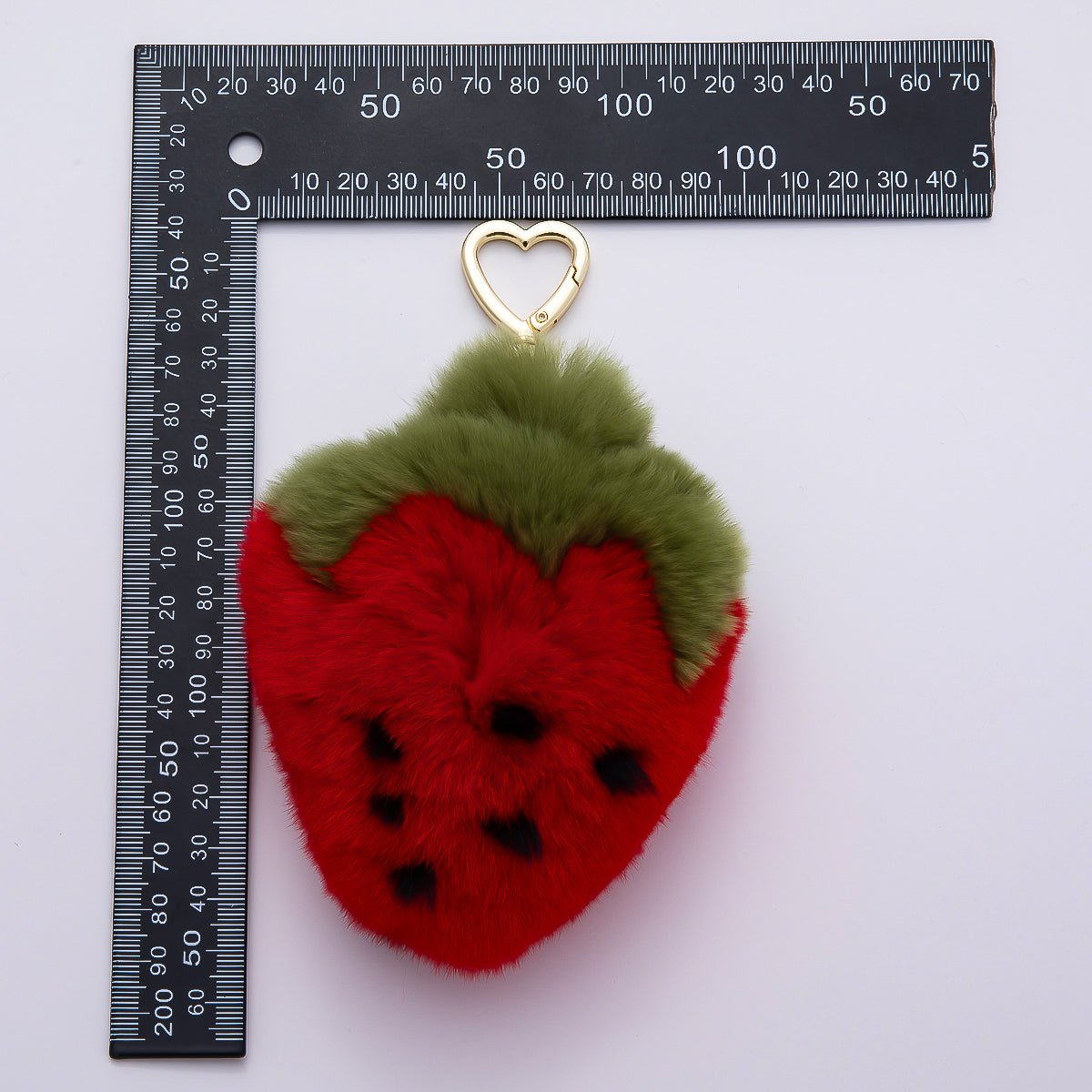 18K Gold Filled Pink, Red Sweet Strawberry Fruit Push Gate Keychain | WB - 00328 WB - 00329 - DLUXCA