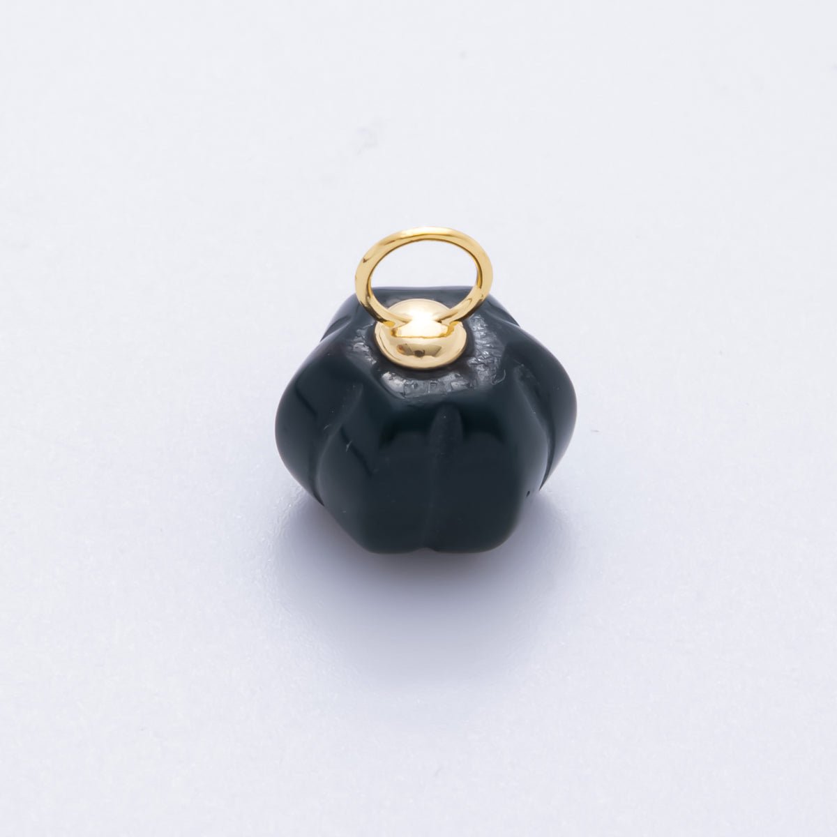 18K Gold Filled Pumpkin Quartz, Ruffle, Carnelian Gemstone Charm | AH - 836 - AH - 838 - DLUXCA