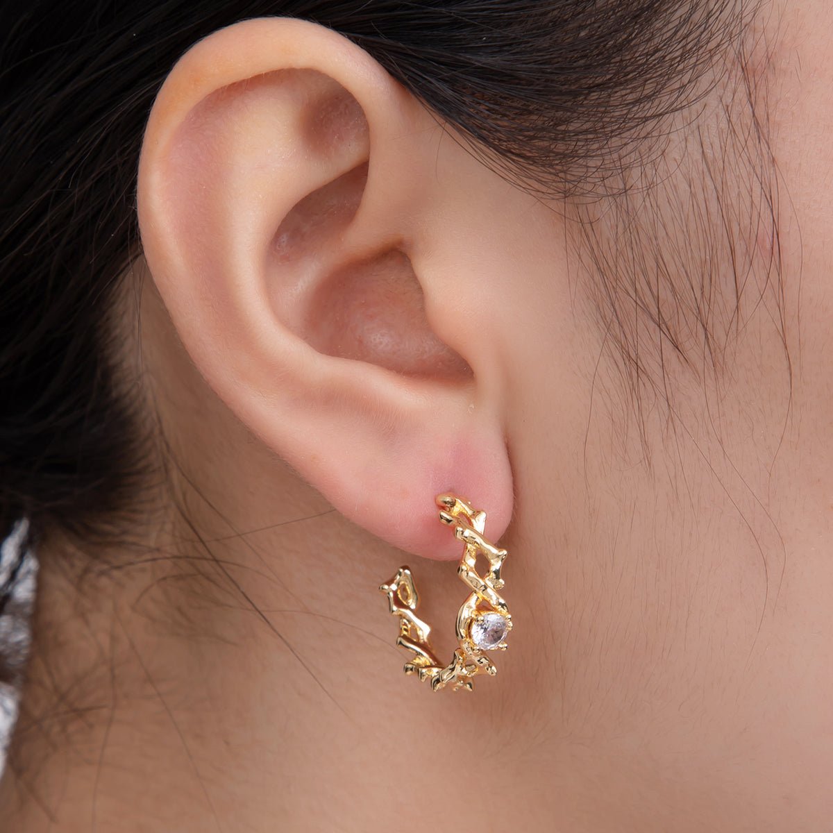 [Golden dew] 韓国☆18K Gold☆Jaden de Boner 3 Earrings Cubic Zirconia Cuban Chain Link Drop Earrings – Sterling Forever