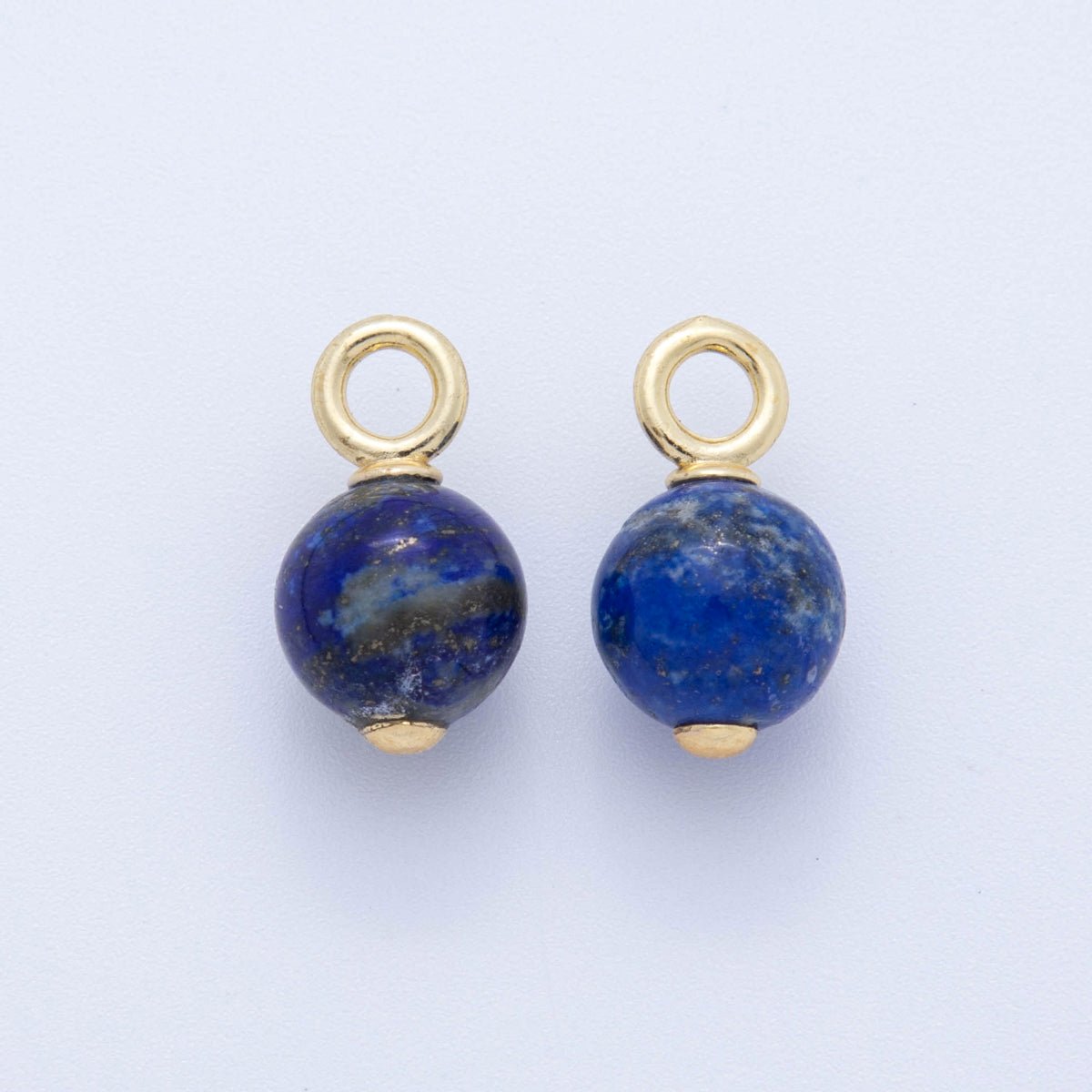 18K Gold Filled Round Gemstone Drop Pendant | AF376 - AF380 - DLUXCA