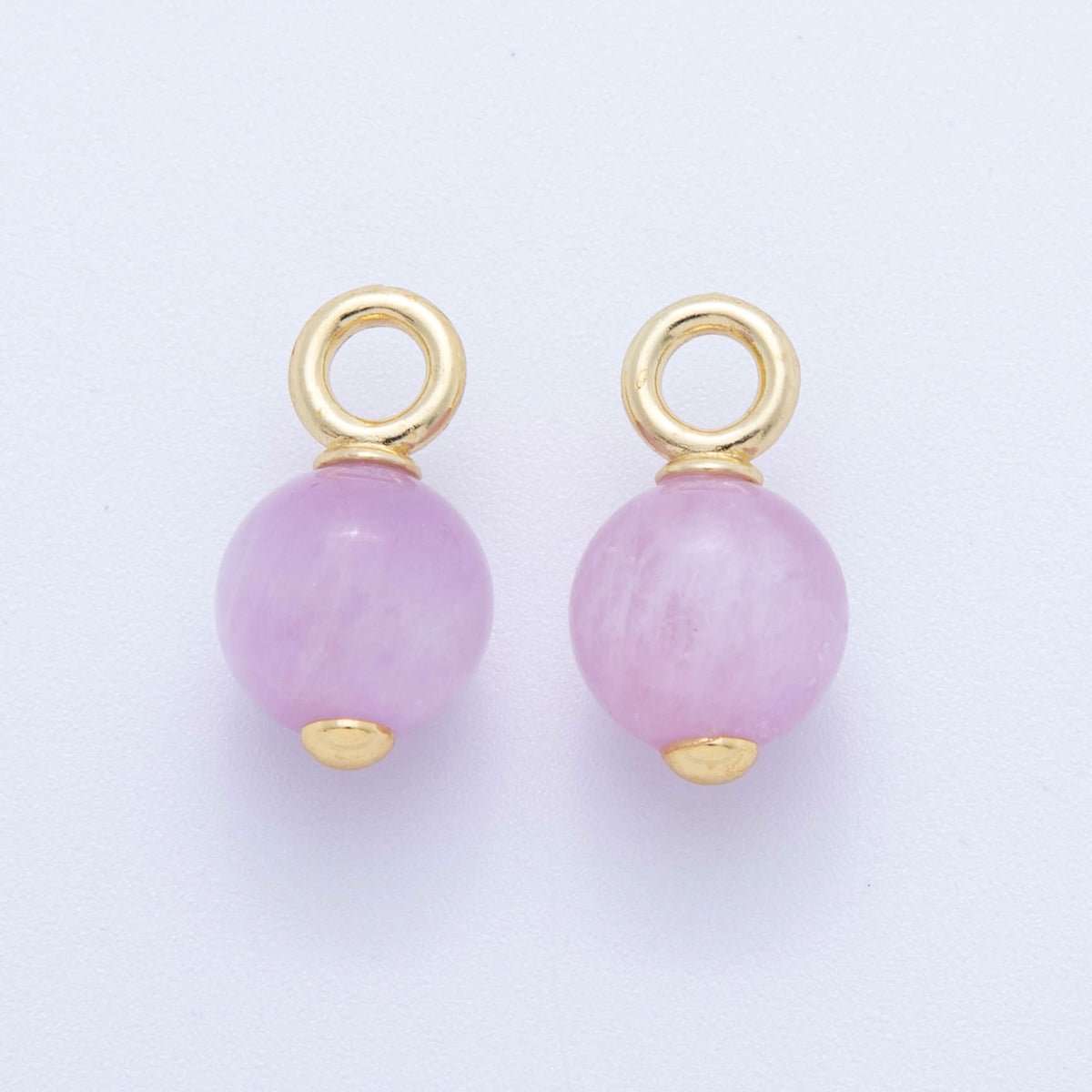 18K Gold Filled Round Gemstone Drop Pendant | AF376 - AF380 - DLUXCA
