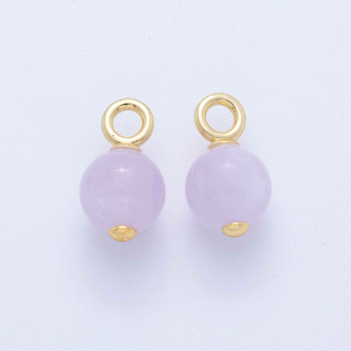 18K Gold Filled Round Gemstone Drop Pendant | AF376 - AF380 - DLUXCA