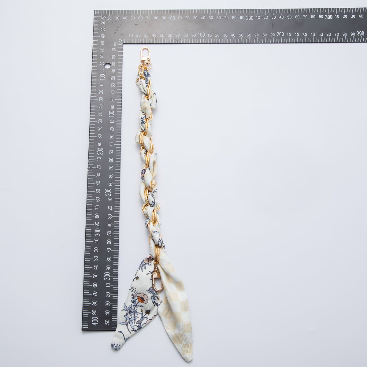 18K Gold Filled Silk Textile Knot Bag Charm Bracelet Keychain Accessories | WB - 00156 - WB - 00169 - DLUXCA