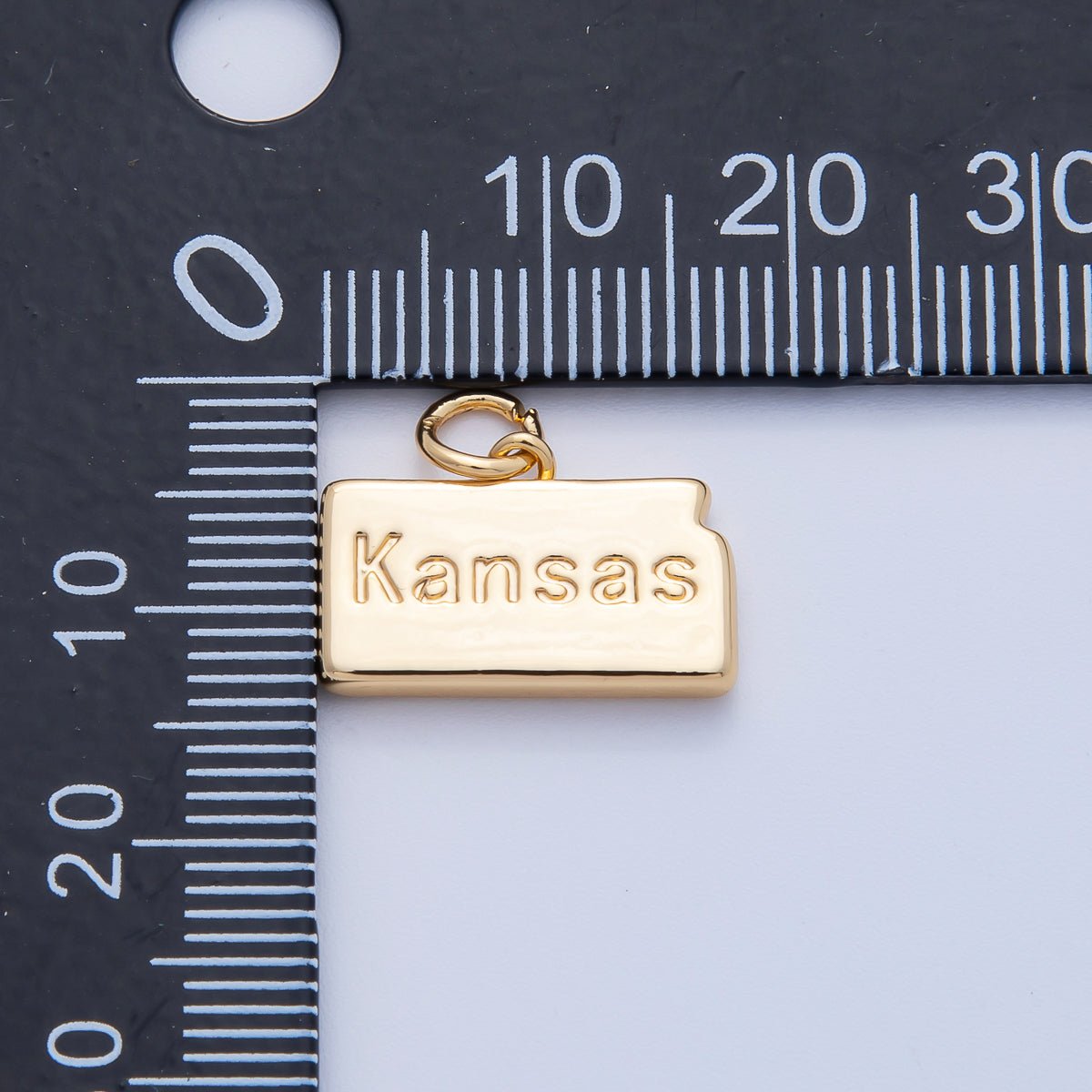 18K Gold Filled United States of America State Map Charm in Gold & Silver | AK064 - AK113 - DLUXCA