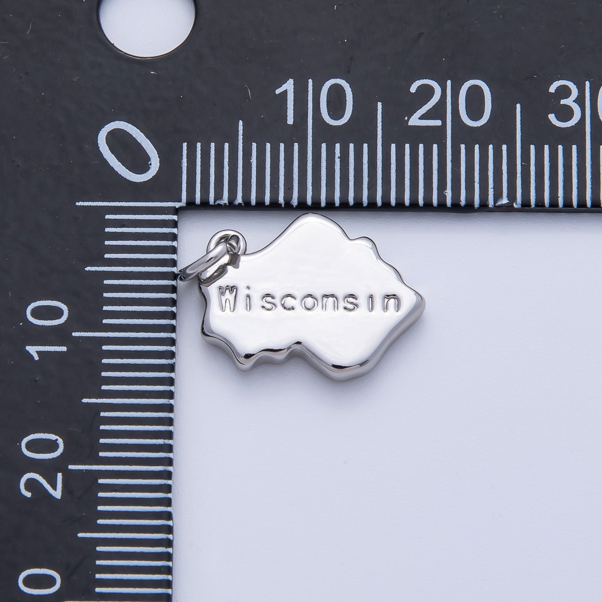 18K Gold Filled United States of America State Map Charm in Gold & Silver | AK064 - AK113 - DLUXCA