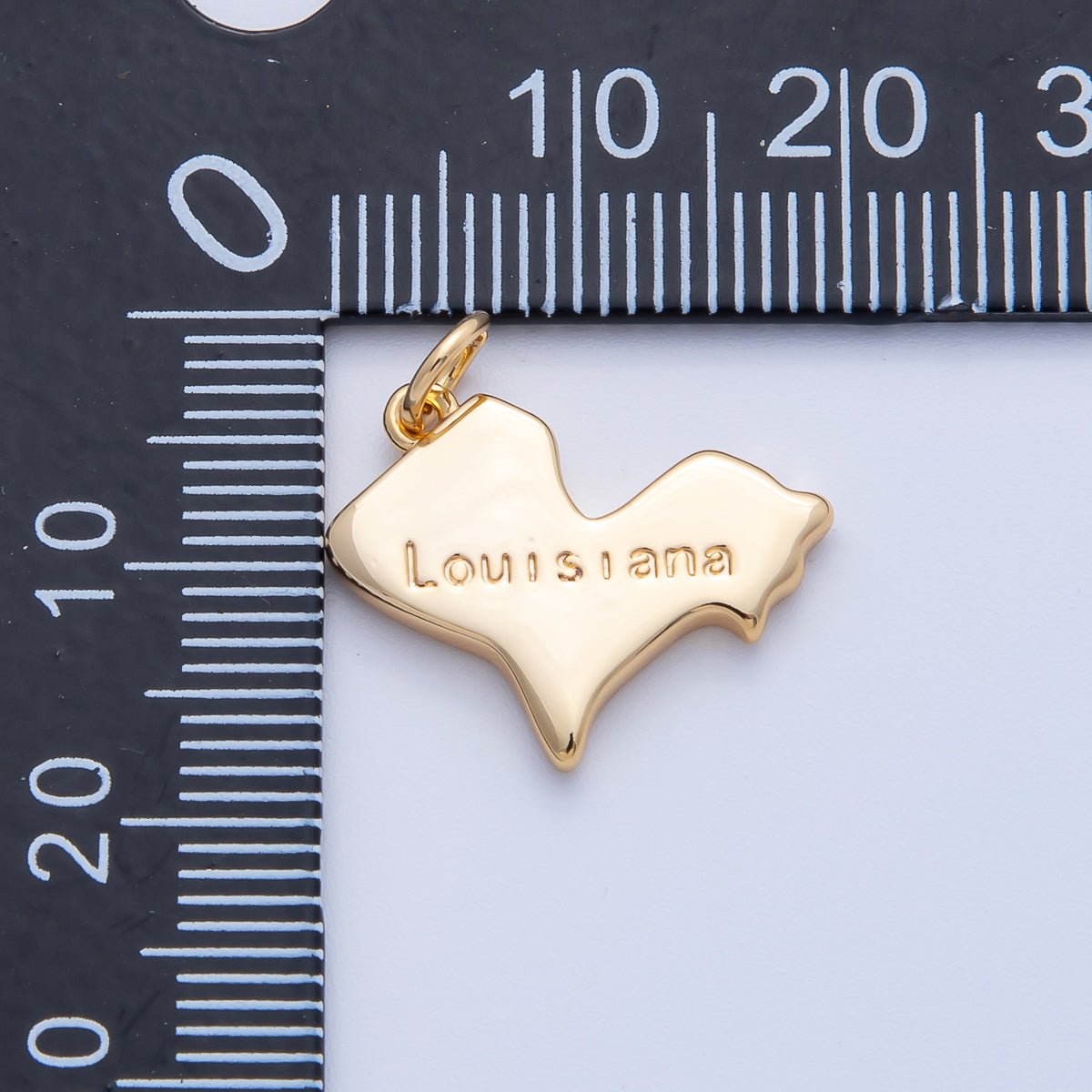 18K Gold Filled United States of America State Map Charm in Gold & Silver | AK064 - AK113 - DLUXCA