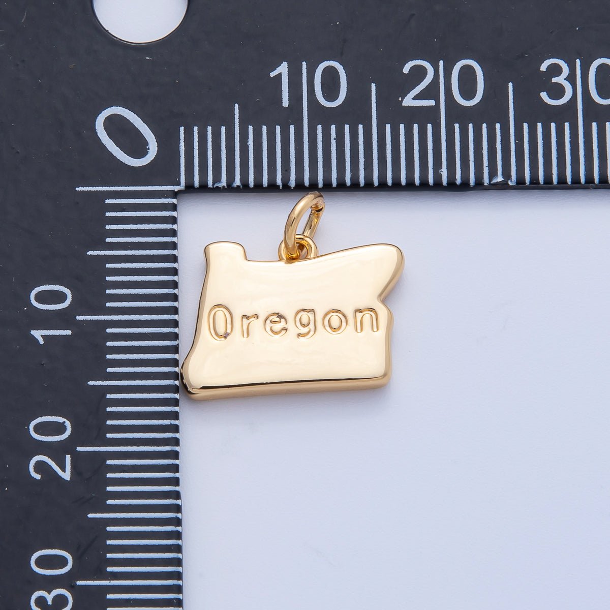 18K Gold Filled United States of America State Map Charm in Gold & Silver | AK064 - AK113 - DLUXCA