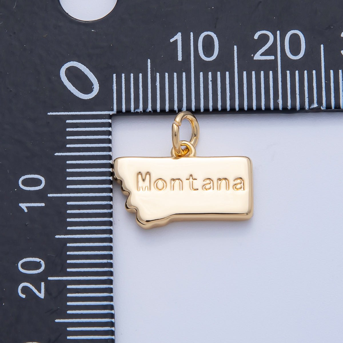 18K Gold Filled United States of America State Map Charm in Gold & Silver | AK064 - AK113 - DLUXCA
