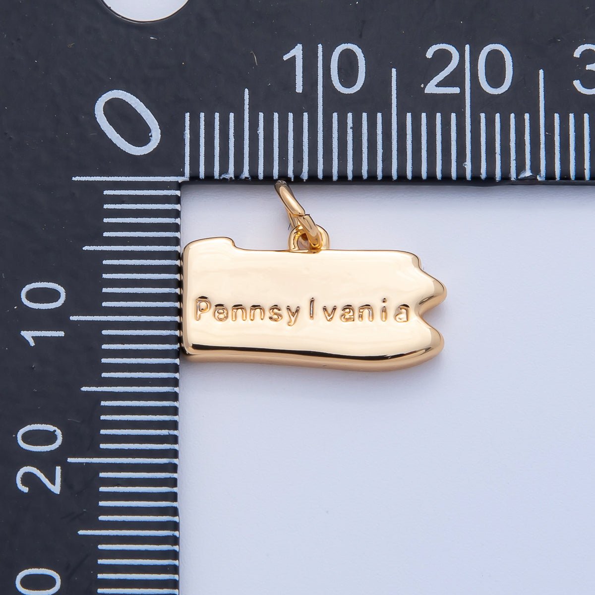 18K Gold Filled United States of America State Map Charm in Gold & Silver | AK064 - AK113 - DLUXCA