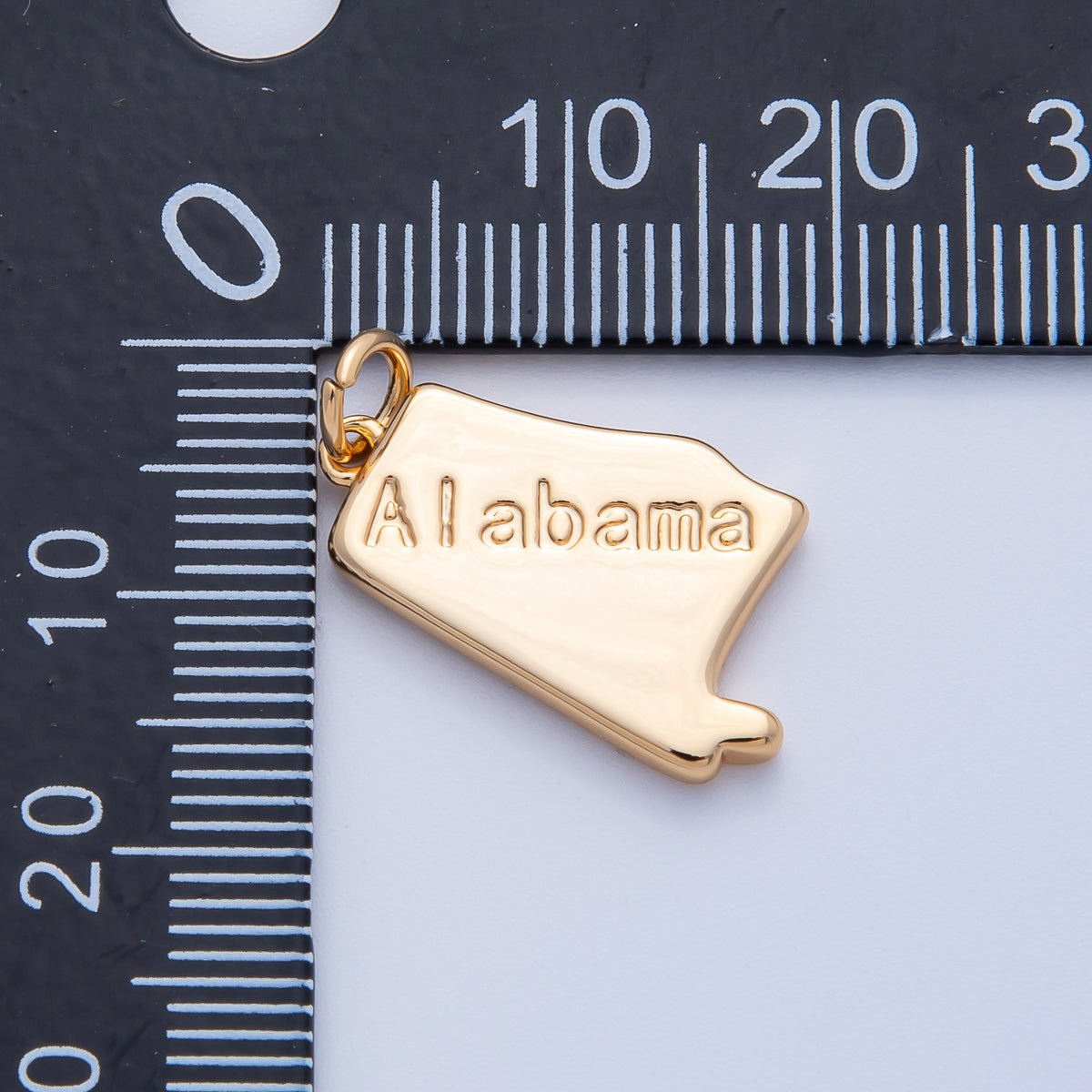 18K Gold Filled United States of America State Map Charm in Gold & Silver | AK064 - AK113 - DLUXCA