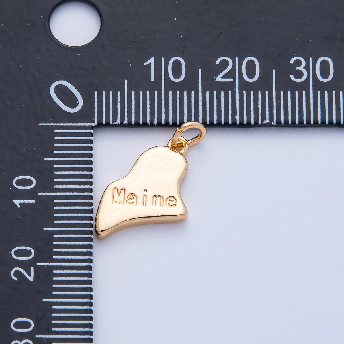 18K Gold Filled United States of America State Map Charm in Gold & Silver | AK064 - AK113 - DLUXCA