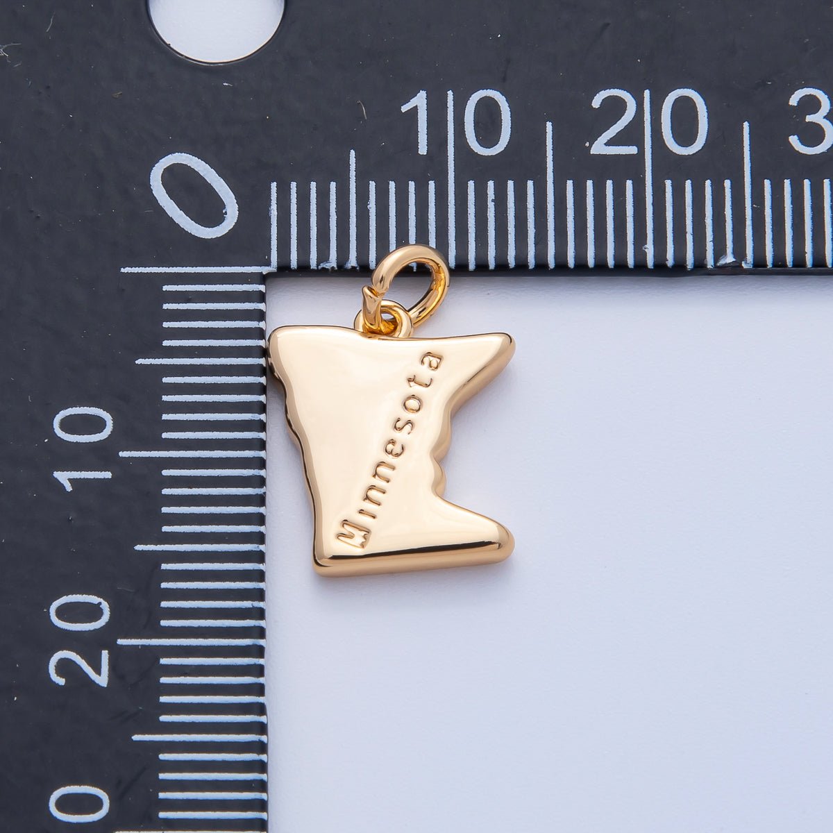 18K Gold Filled United States of America State Map Charm in Gold & Silver | AK064 - AK113 - DLUXCA