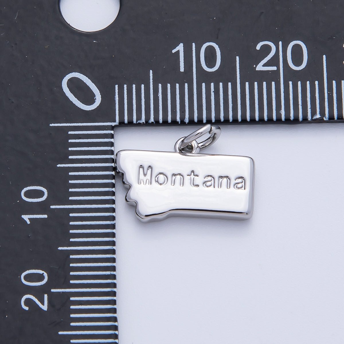 18K Gold Filled United States of America State Map Charm in Gold & Silver | AK064 - AK113 - DLUXCA