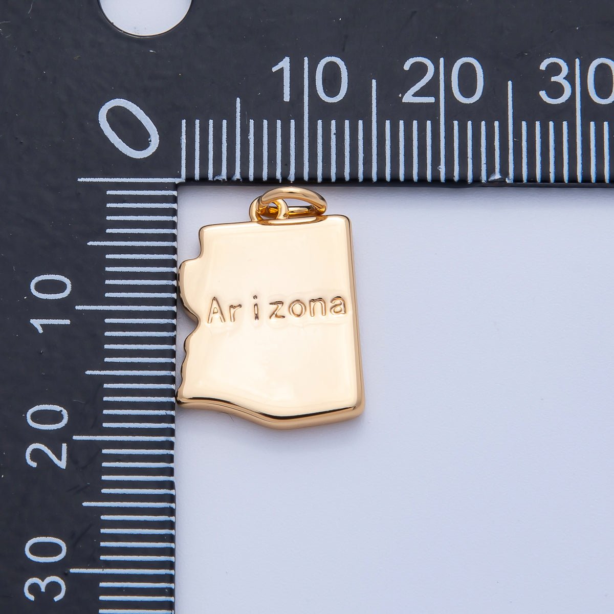 18K Gold Filled United States of America State Map Charm in Gold & Silver | AK064 - AK113 - DLUXCA