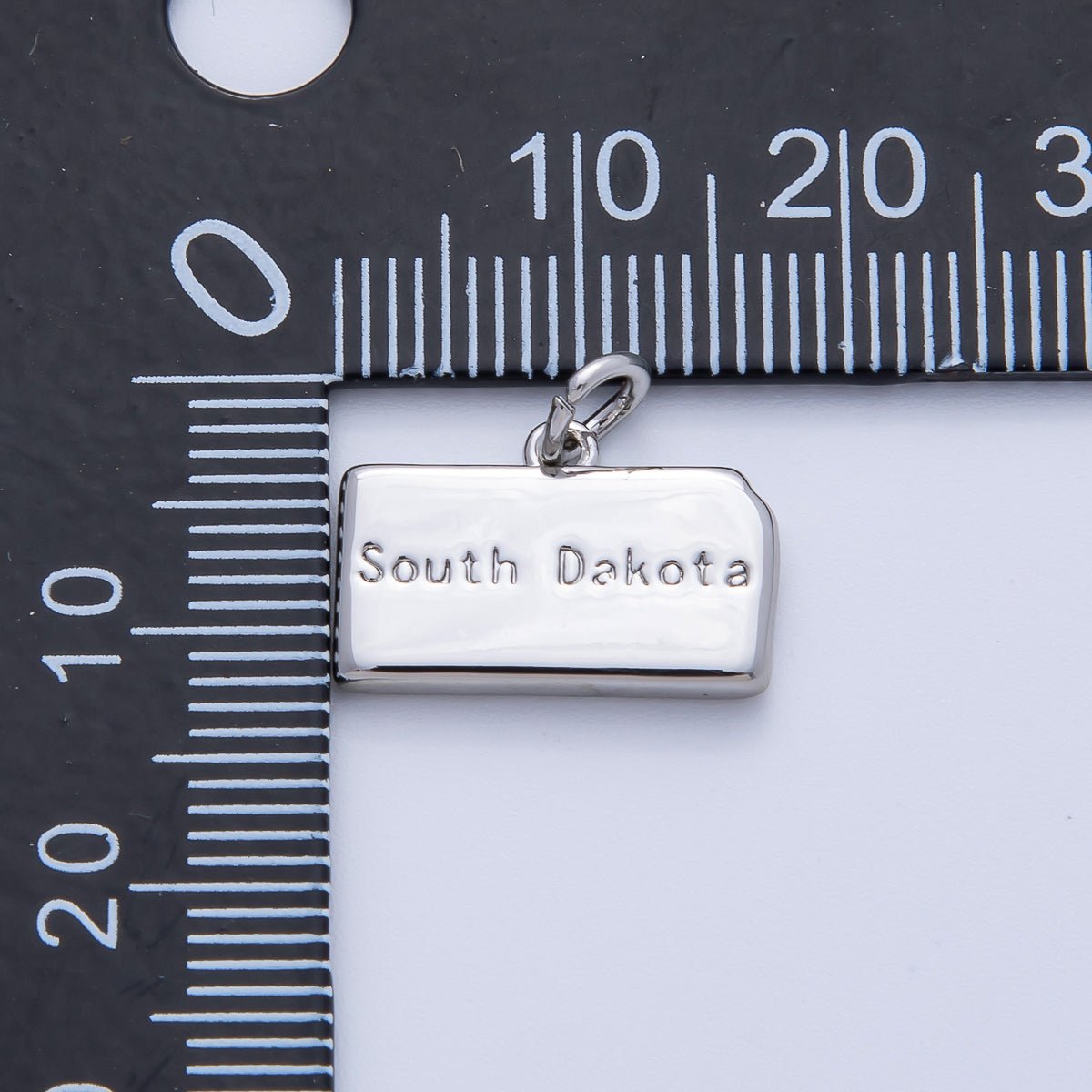 18K Gold Filled United States of America State Map Charm in Gold & Silver | AK064 - AK113 - DLUXCA