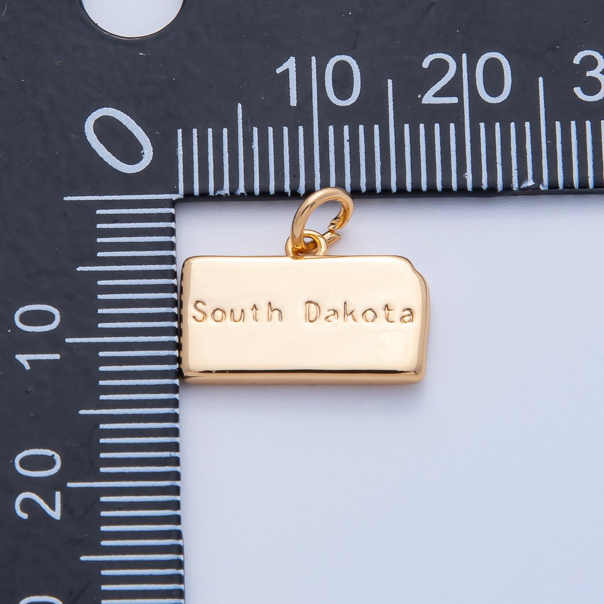 18K Gold Filled United States of America State Map Charm in Gold & Silver | AK064 - AK113 - DLUXCA