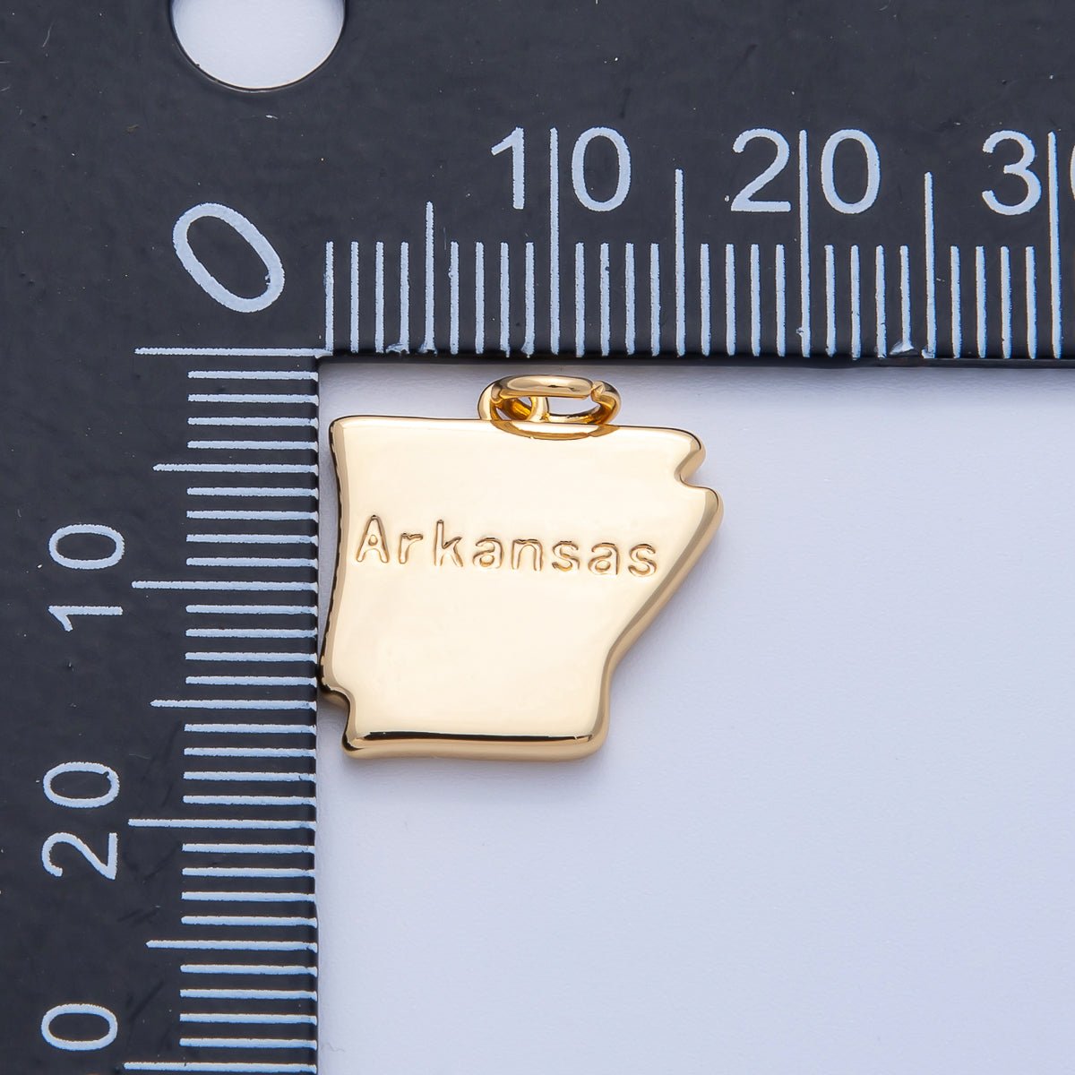 18K Gold Filled United States of America State Map Charm in Gold & Silver | AK064 - AK113 - DLUXCA