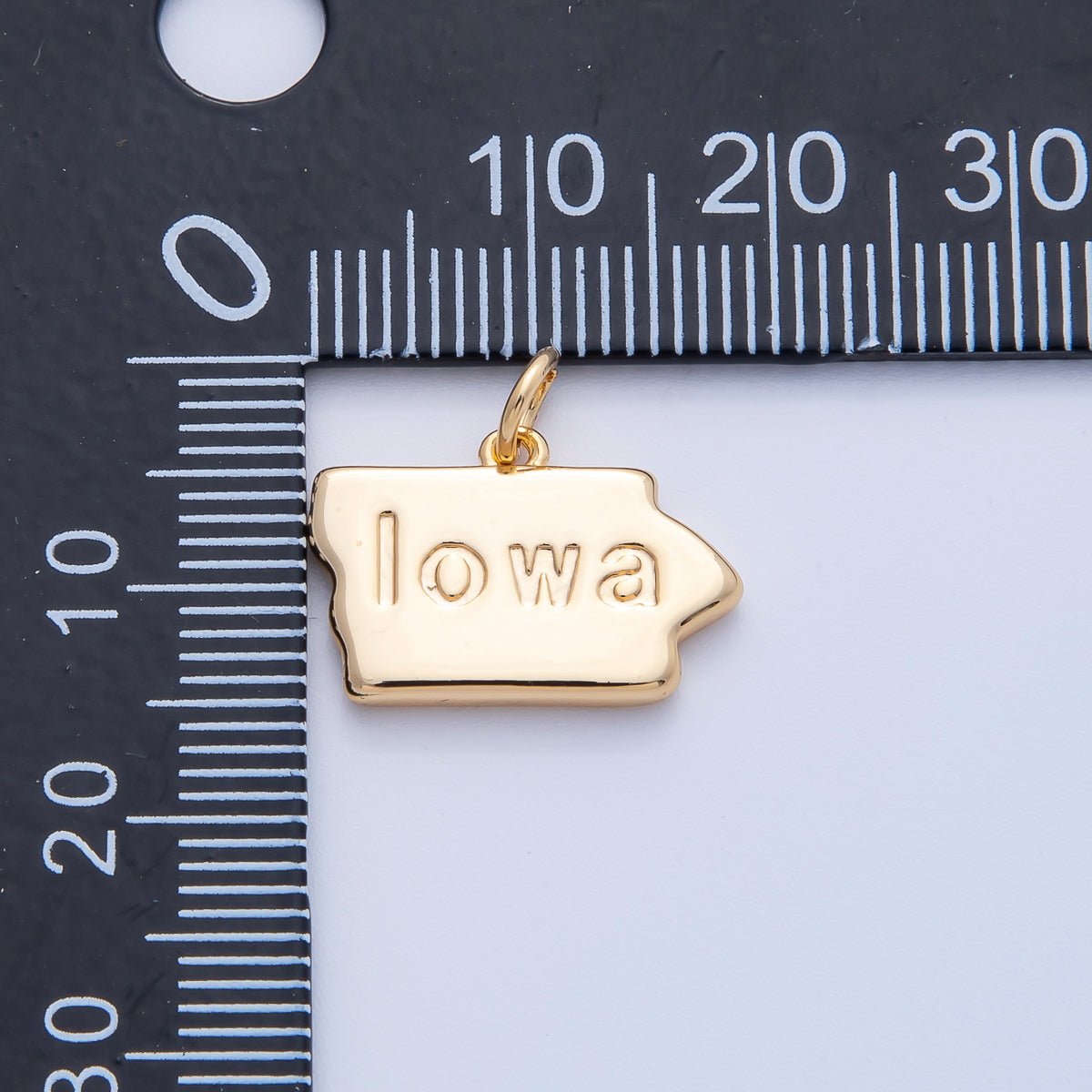 18K Gold Filled United States of America State Map Charm in Gold & Silver | AK064 - AK113 - DLUXCA