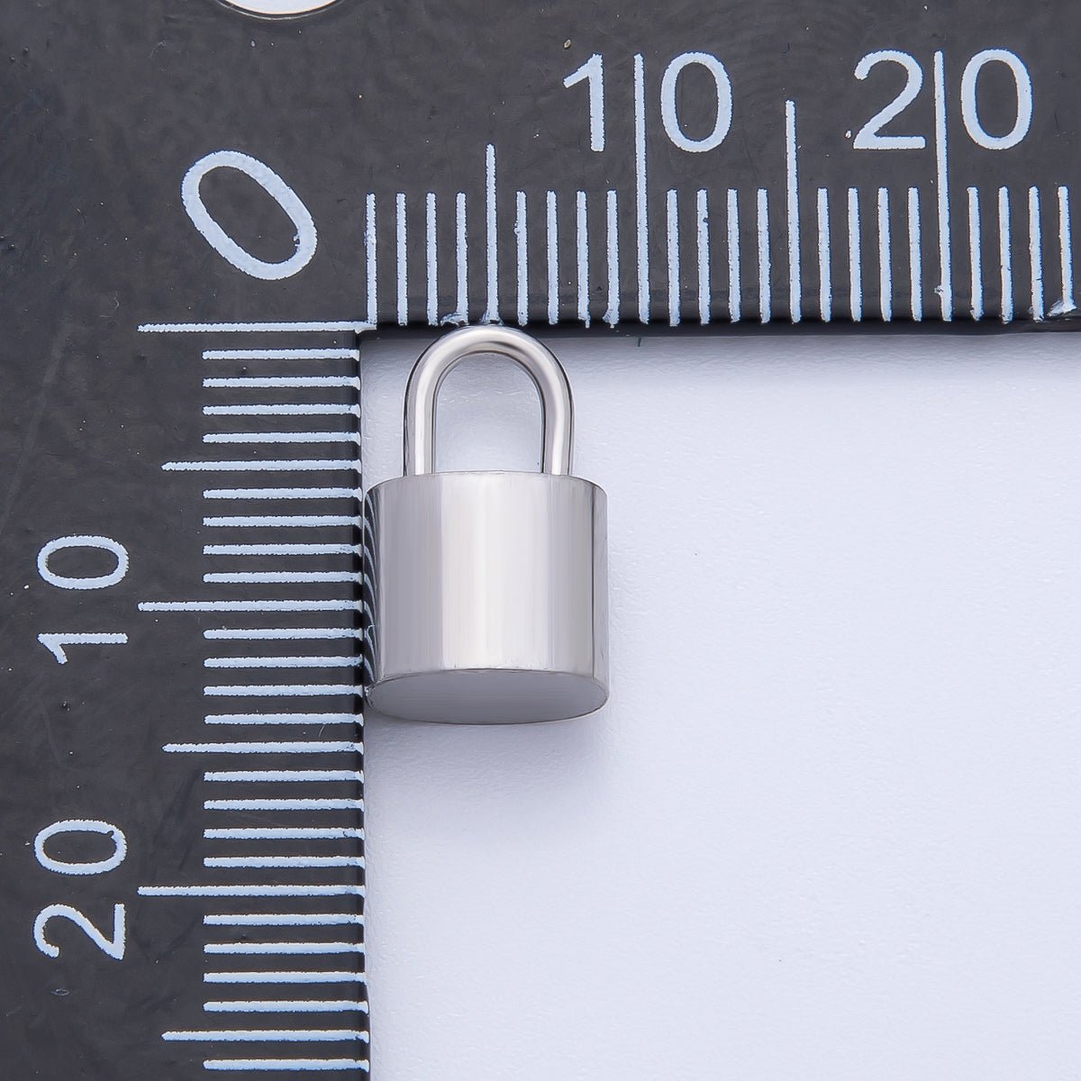 18K Gold Plated 13mm Thick Tube Padlock Finding in Gold & Silver | Z1437 - DLUXCA