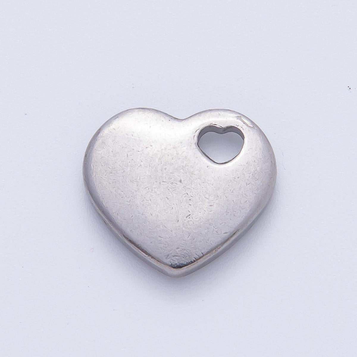 18K Gold Plated 16mm Heart - Shaped Open Loop Heart Beads | B290 - DLUXCA