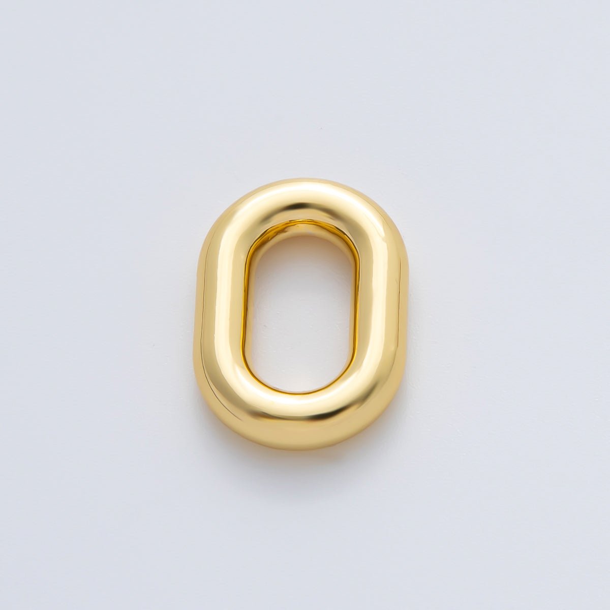 18K Gold Plated 20mm Open Thick Oval Finding in Gold & Silver | Z1430 - DLUXCA