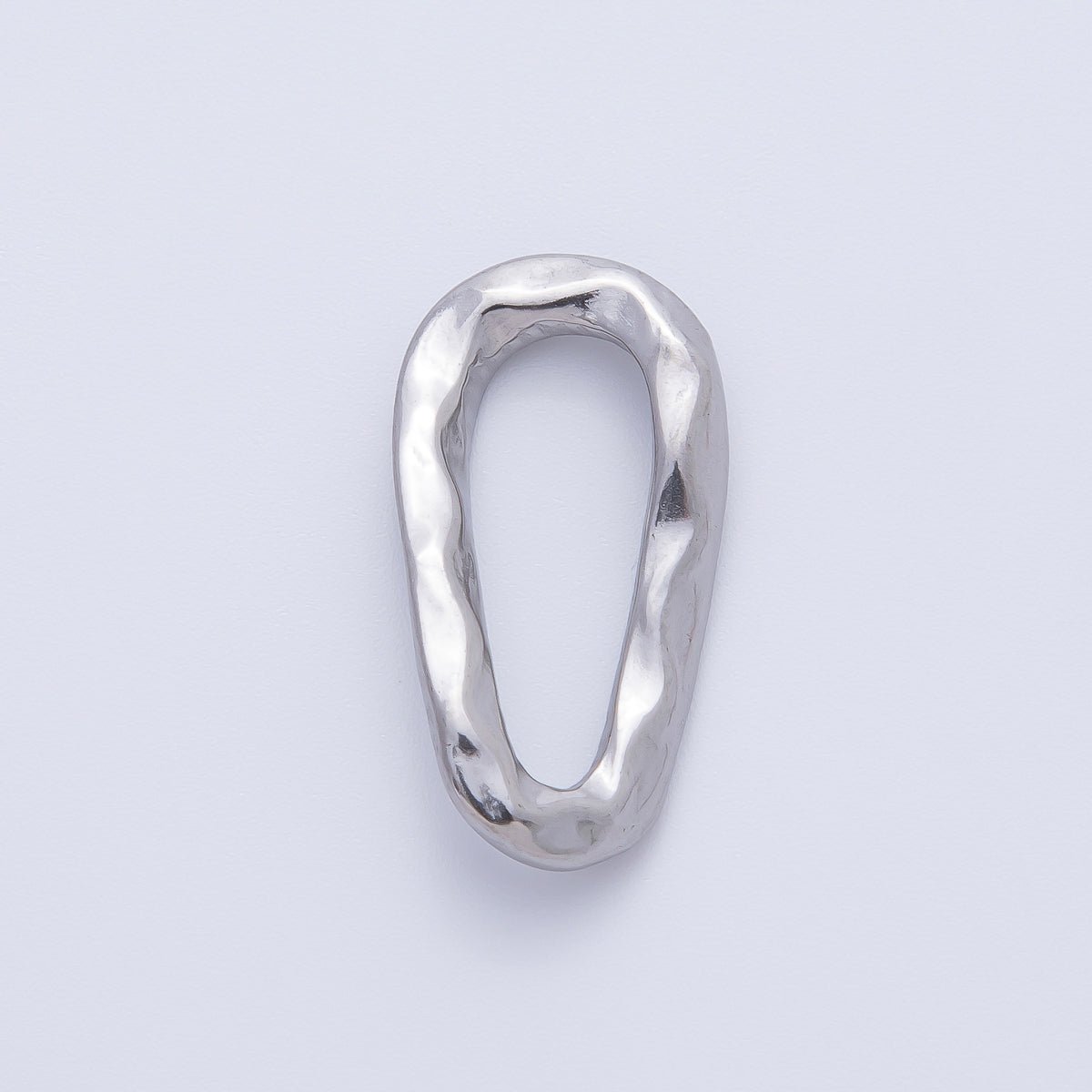 18K Gold Plated 26mm Geometrical Hammered Teardrop Finding in Gold & Silver | Z1431 - DLUXCA