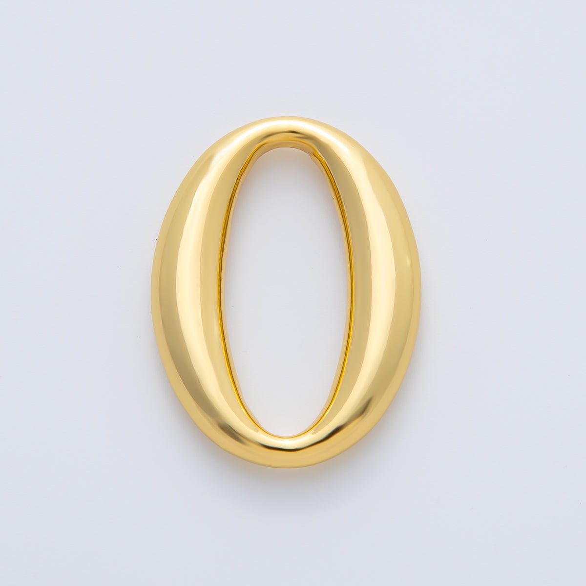 18K Gold Plated 32mm Oblong Oval Finding in Gold & Silver | Z1438 - DLUXCA