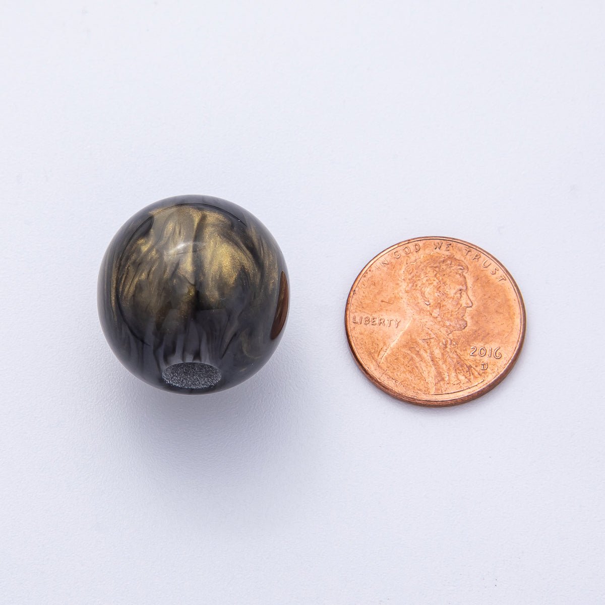 19mm Blue, Red, Black, Green, Brown Acrylic Resin Round Bead | B622 - B625 - PCS - DLUXCA