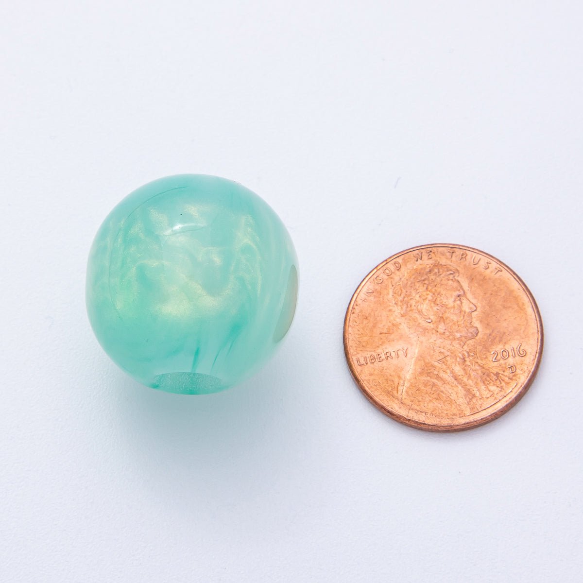 19mm Blue, Red, Black, Green, Brown Acrylic Resin Round Bead | B622 - B625 - PCS - DLUXCA