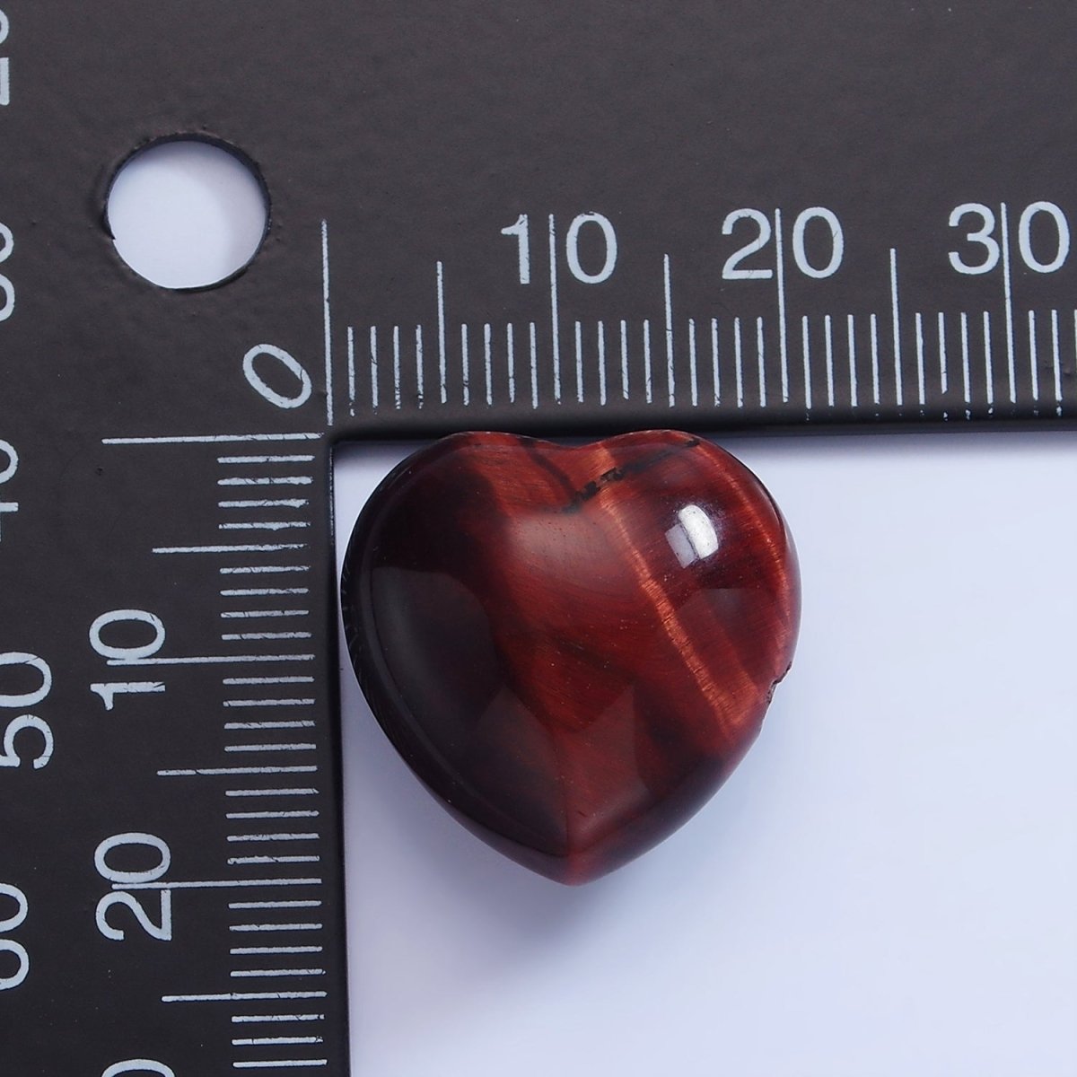 20mm Natural Gemstone Heart Charm | B886 - B892 - DLUXCA