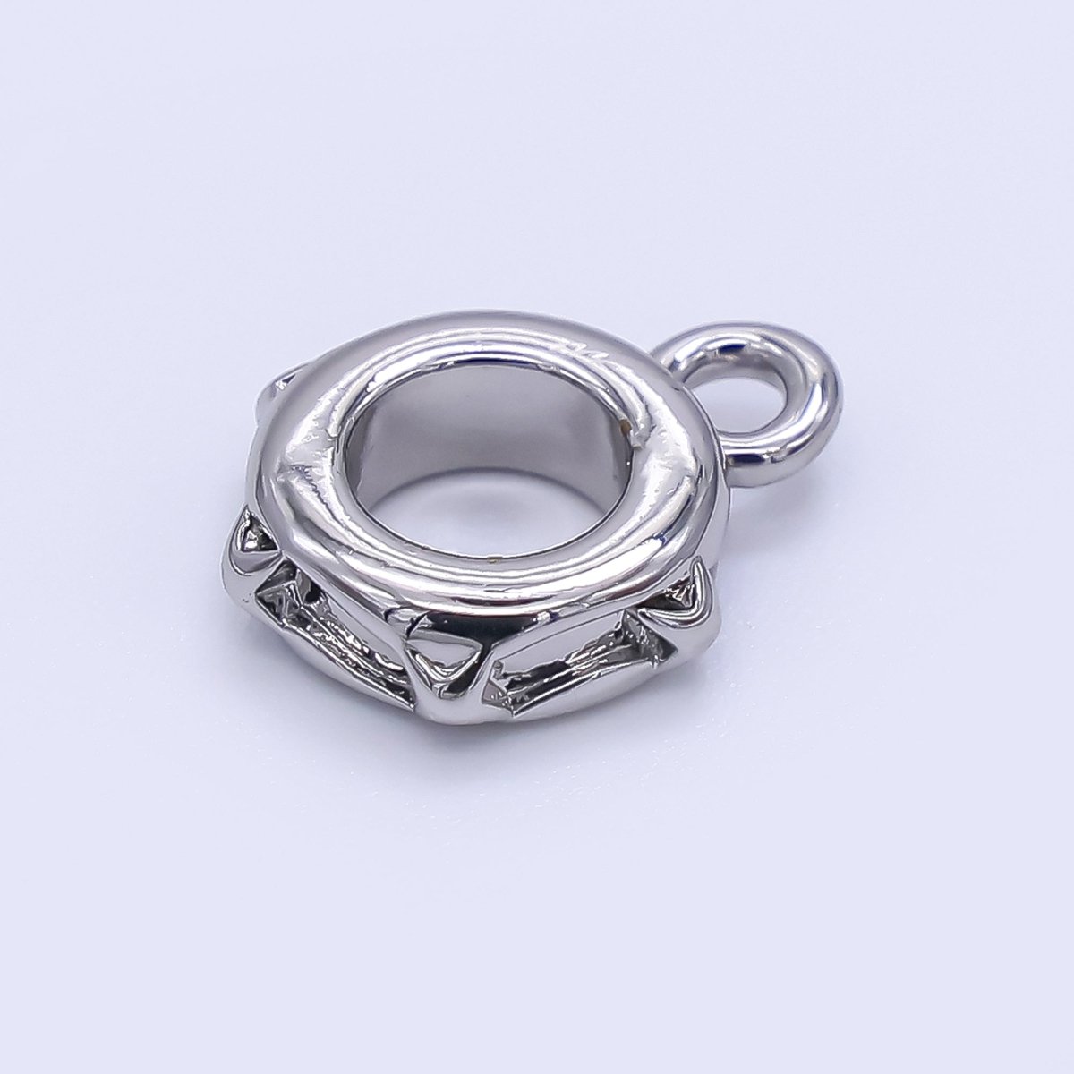 24K Gold Filled 10.5mm Classic Rondelle Bail Pendant Charm Holder | Z - 1297 - DLUXCA