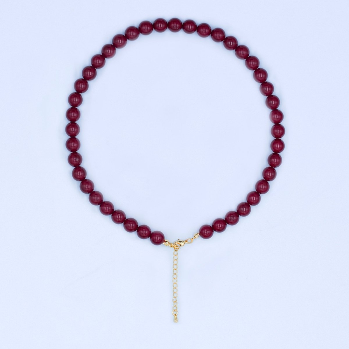 24K Gold Filled 10mm, 8mm, 6mm, 4mm, 3mm Carnelian Gemstone 17 Inch Necklace | WA - 2770 ~ WA - 2774 - DLUXCA