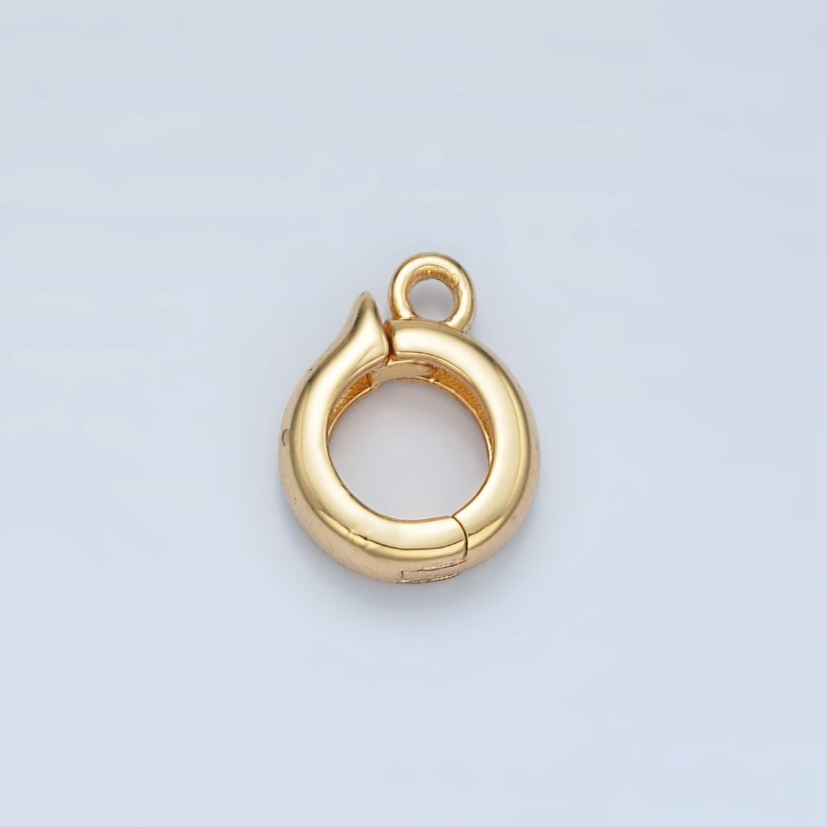 24K Gold Filled 10mm Minimalist Snap Latch Bail Findings | L635 - DLUXCA