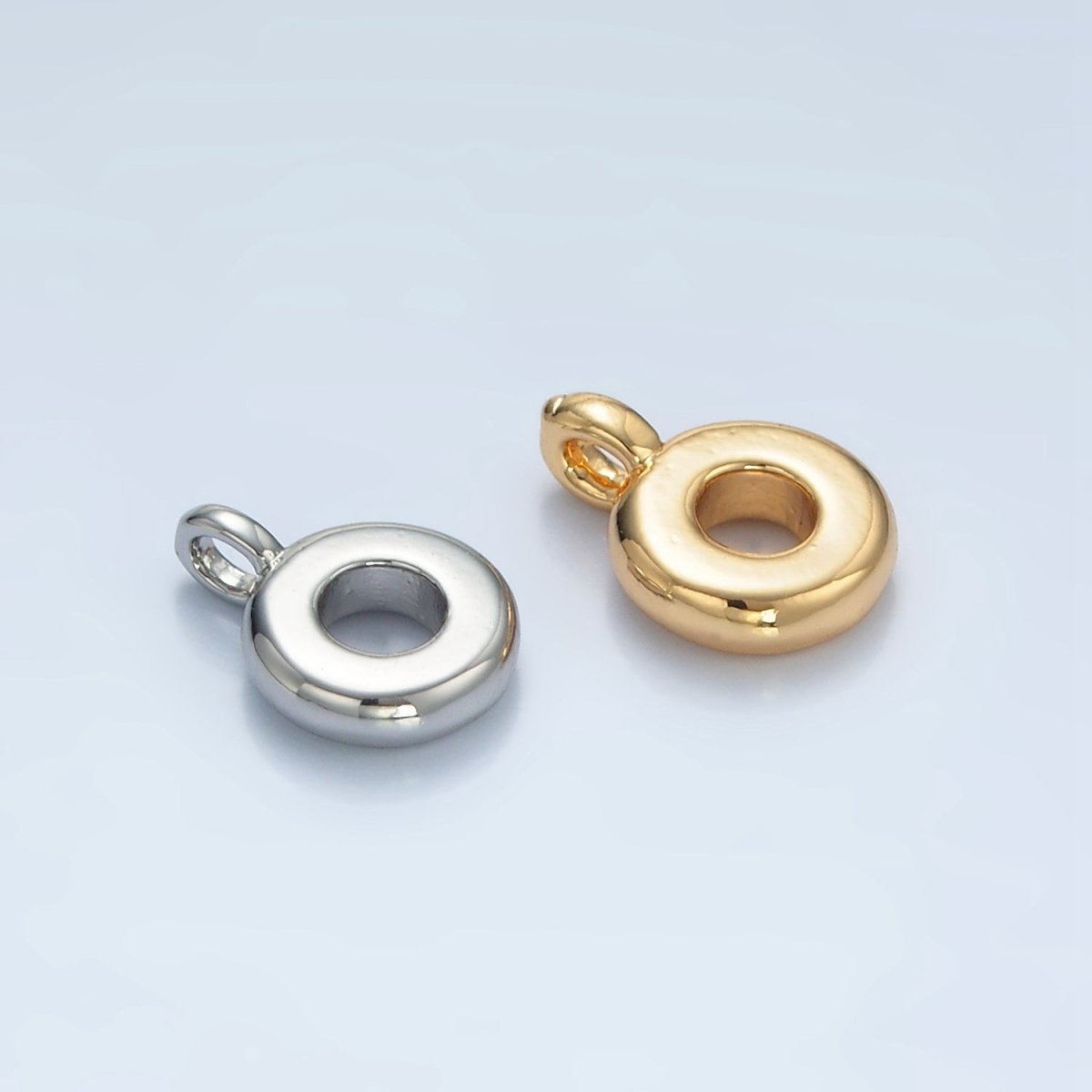 24K Gold Filled 10mm Rhondelle Bail Findings in God & Silver | Z944 - DLUXCA