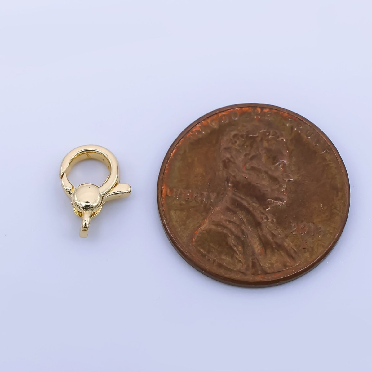 24K Gold Filled 10mm Round Minimalist Lobster Clasps Closure Finding | Z1351 - DLUXCA
