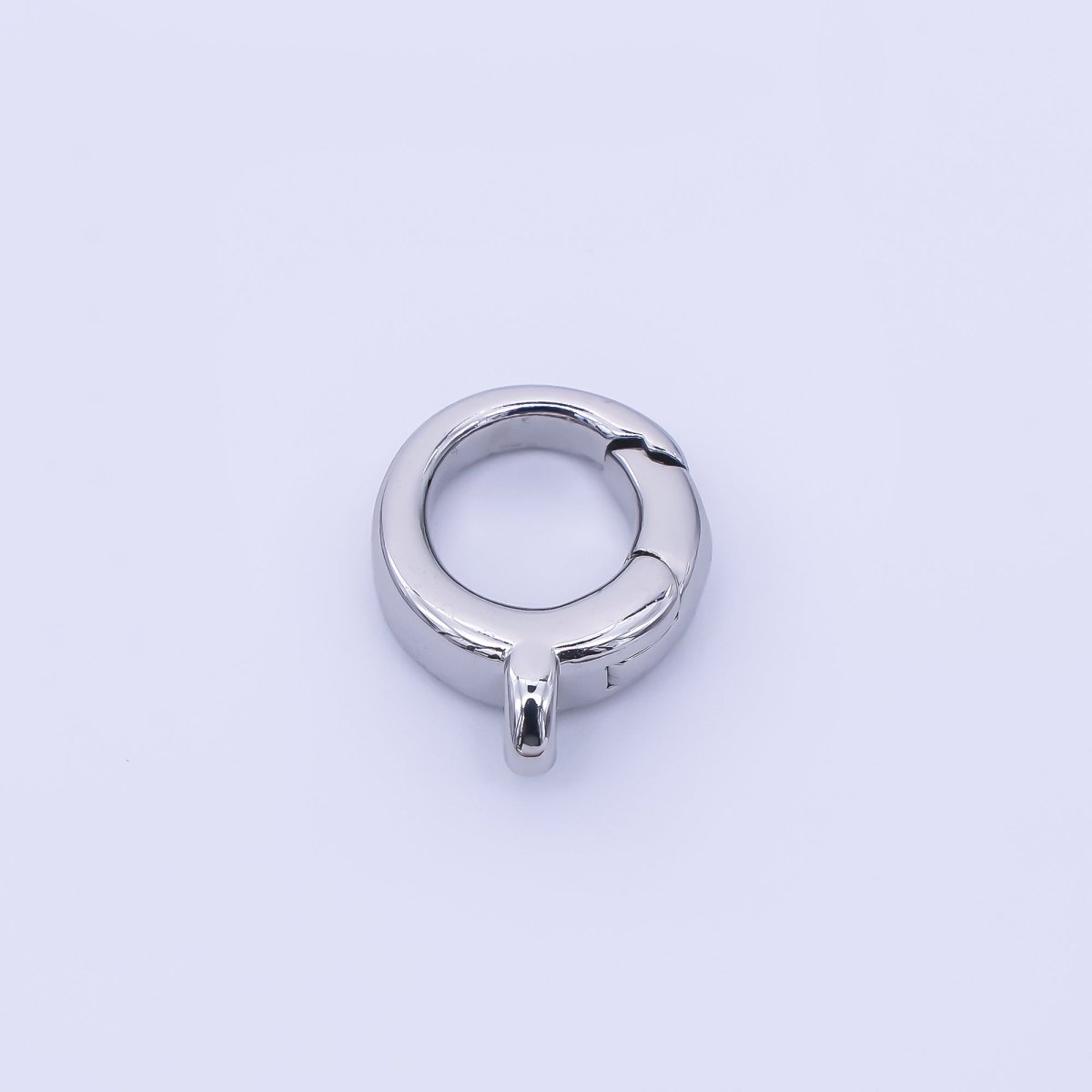 24K Gold Filled 10mm Round Push Gate Clasp Finding in Gold & Silver | Z1280 - DLUXCA